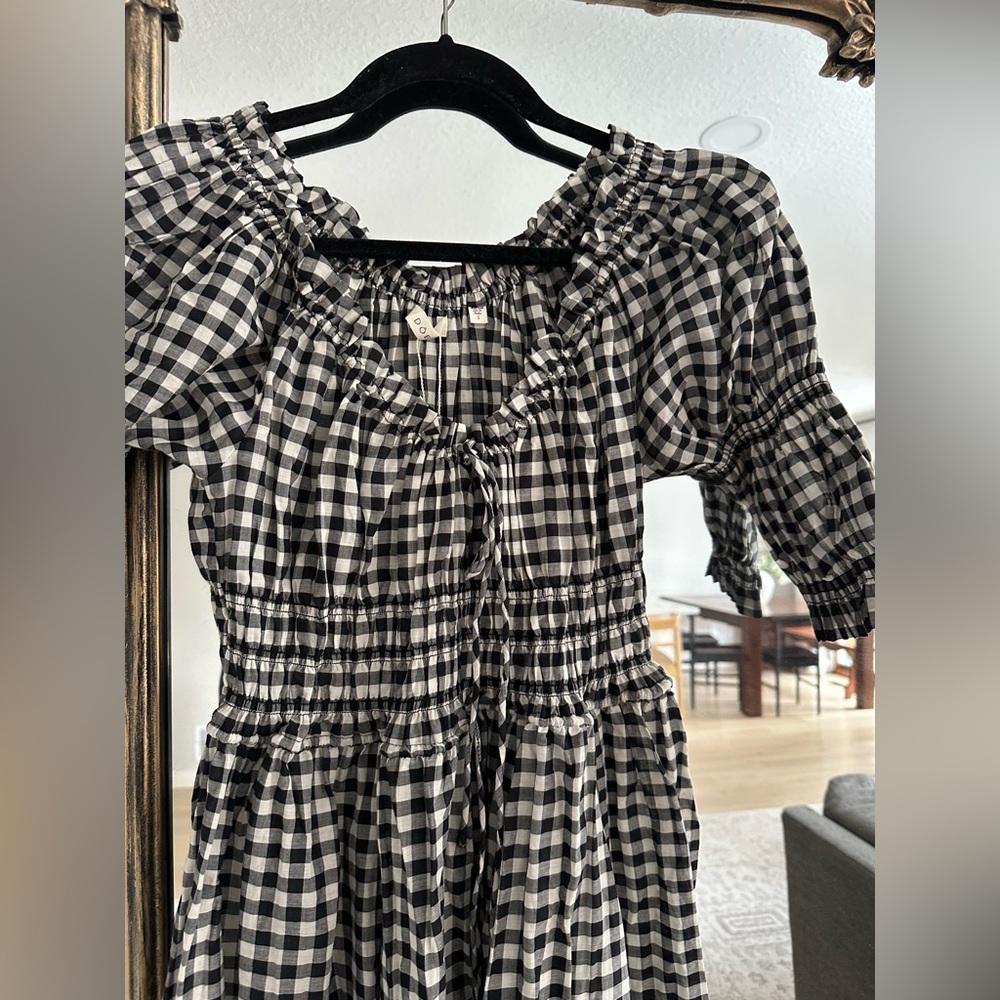 DOEN NWT Gingham ischia Dress